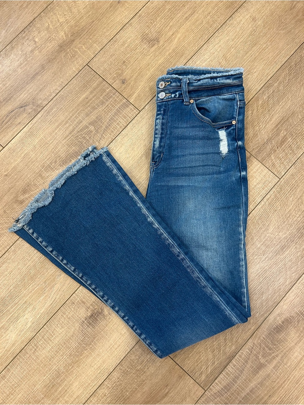 KanCan Medium Blue High-Rise Flare Jeans